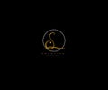 Creative Initial S Letter Gold Line Manual Elegant Minimalist Signature Logo