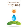 International yoga day poster design Royalty Free Stock Photo