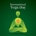 International yoga day poster design Royalty Free Stock Photo