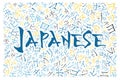 Creative japanese alphabet texture background Royalty Free Stock Photo