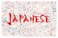 Creative japanese alphabet texture background Royalty Free Stock Photo