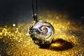 Creative jewelry made from glass with universe inside bead