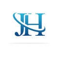 Creative JH logo icon design