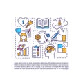 Creative journaling concept icon with text