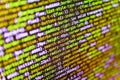 Creative Js HTML5 closeup set on background. HTML5 in editor for website development. Programmer working in a software develop Royalty Free Stock Photo