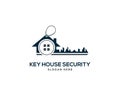 Creative key and home logo icon design.