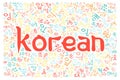 Creative Korean alphabet texture background Royalty Free Stock Photo