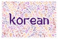Creative Korean alphabet texture background