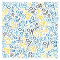 Creative Korean alphabet texture background Royalty Free Stock Photo