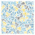 Creative Korean alphabet texture background