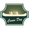 Creative label for Canoe Day Royalty Free Stock Photo