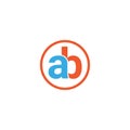 this is creative latter AB logo design