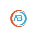 this is creative latter AB logo design