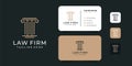 Creative law firm logo design with business card template Royalty Free Stock Photo