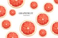 Creative layout of grapefruit on the white background. Flat lay, food concept. Citrus concept, copy space Royalty Free Stock Photo