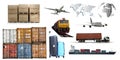 Transportation, import-export and logistics concept, Royalty Free Stock Photo