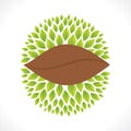 Creative leaf banner design concept