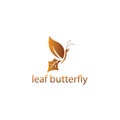 Creative leaf logo butterfly illustration with color color design vector template Royalty Free Stock Photo