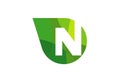 Creative Leaf N Letter Logo