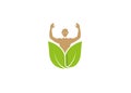 Creative Leaf Spa Person Body Logo