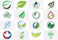 Creative Leaf Technology Logo Design Template, Green Technology logo designs concept Royalty Free Stock Photo