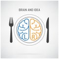 Creative left brain and right brain Idea concept