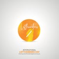 creative Lefthanders Day ads design. International Lefthanders Day, International Lefthanders Day greeting card, August 13, vector Royalty Free Stock Photo