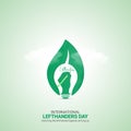creative Lefthanders Day ads design. International Lefthanders Day, International Lefthanders Day greeting card, August 13, vector Royalty Free Stock Photo