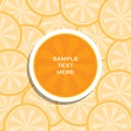 Creative lemon or orange fruit banner or brochure cover design