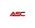 Creative Letter ASC Logo Icon Design Concept Template Royalty Free Stock Photo