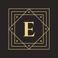Creative Letter E Logo with Elegant and Stylish Luxury Concept. Initial E Letter Luxurious Logo Template Royalty Free Stock Photo