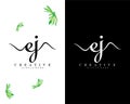 Creative letter ej, je logo vector