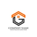 Creative Letter G Home Real estate for Construction bussiness