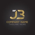 Creative letter JB Logo Design Vector Template. Initial Linked Letter JB Logo Design