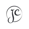 Creative letter JC Logo Design Vector Template. Initial Linked Letter JC Logo Design
