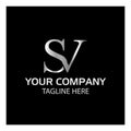 Creative Letter S and V Logo design.