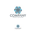 Creative letter A and, snow cooling air condition logo Royalty Free Stock Photo