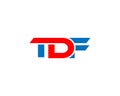 Creative Letter TDF Logo Icon Design Concept Royalty Free Stock Photo