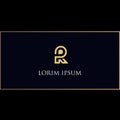 GOLDEN LETTER R LOGO DESIGN