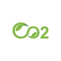 Creative letters co 2 leaf shape symbol logo vector