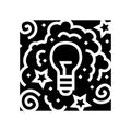 creative light bulb glyph icon vector illustration Royalty Free Stock Photo