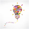 Creative light bulb Idea concept background design Royalty Free Stock Photo