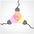 Creative light bulb Idea concept background design Royalty Free Stock Photo
