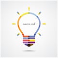 Creative light bulb Idea concept background Royalty Free Stock Photo