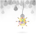 Creative light bulb Idea concept background design Royalty Free Stock Photo