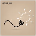 Creative light bulb Idea concept background Royalty Free Stock Photo