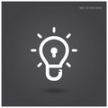 Creative light bulb idea concept with padlock symbol. Security s Royalty Free Stock Photo