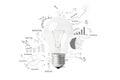 Creative light bulb idea with drawing business success strategy