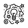 creative light bulb line icon vector illustration Royalty Free Stock Photo