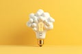 creative light bulb and speech bubbles Royalty Free Stock Photo